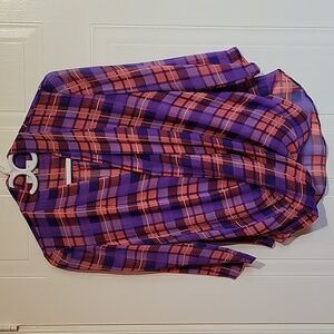 Babaton 100% Silk Beau Plaid Wrap Blouse US XXS